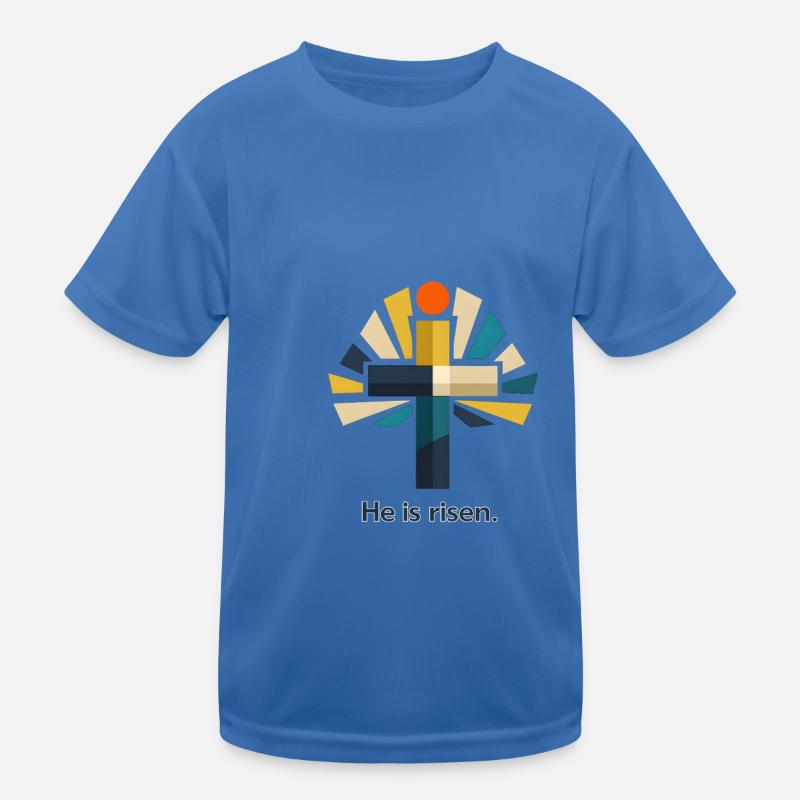 Resurrection He is Risen Easter Jesus Kids Functional T-Shirt
