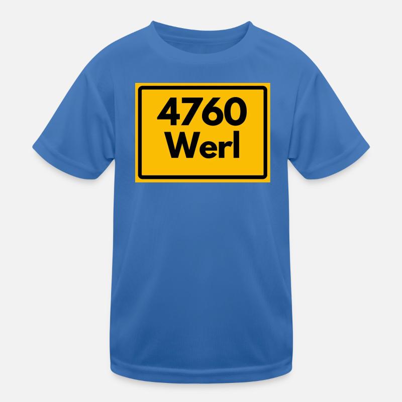 ALTE POSTLEITZAHL PLZ RETRO 4760 WERL Kinder Funktions-T-Shirt