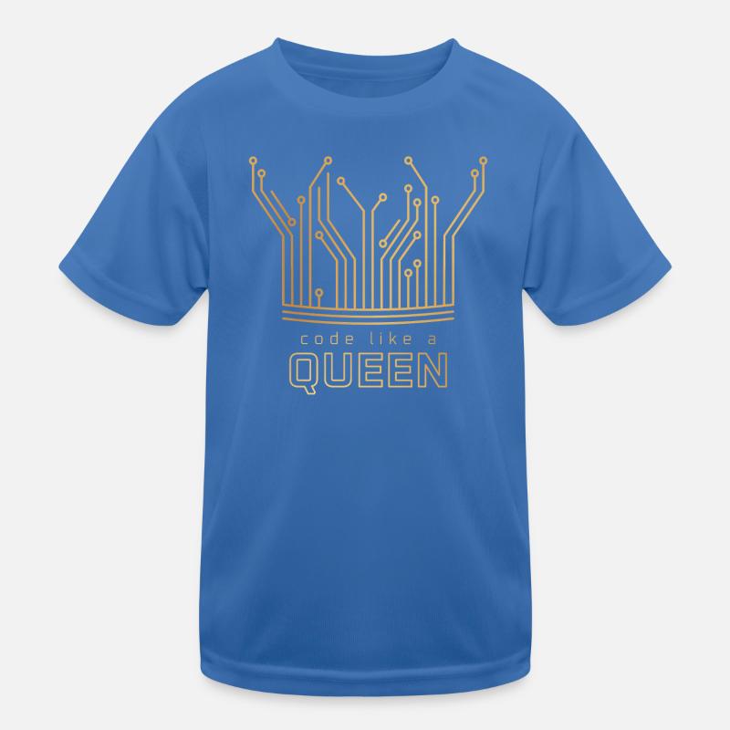 Code Like a Queen Kinder Funktions-T-Shirt