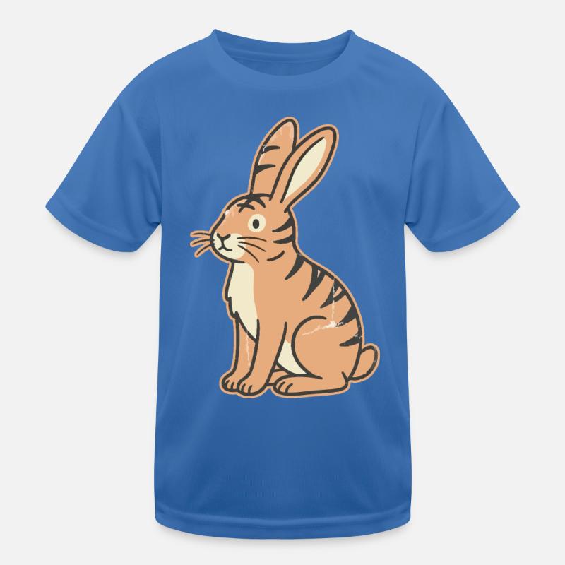 Pastel tabby rabbit stripes Tabby Kids Functional T-Shirt