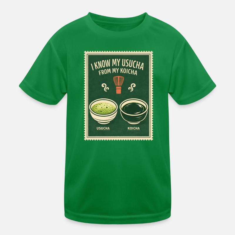 Usucha oder Koicha | Matcha Wissen Kinder Funktions-T-Shirt