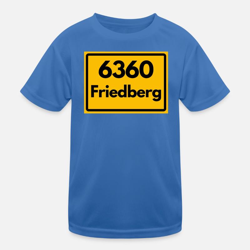 OLD POSTCODE ZIP CODE RETRO 6360 FRIEDBERG HEIMAT Kids Functional T-Shirt