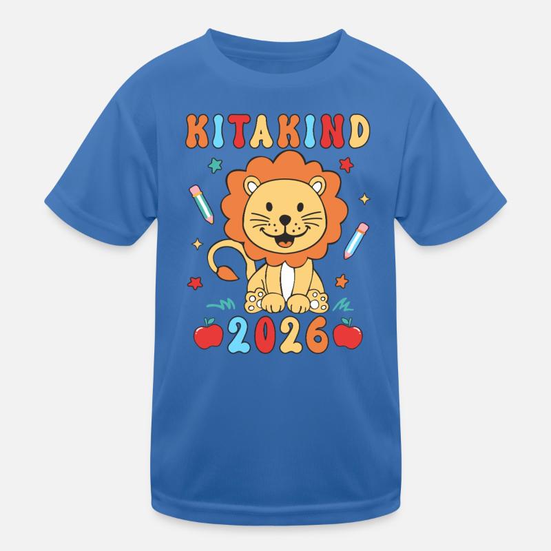 Kita Kind 2026 niedlicher Löwe Geschenkidee Kinder Funktions-T-Shirt