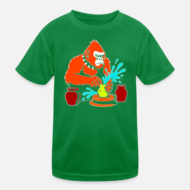 Gorilla Pottery Splash Studio Kinder Funktions-T-Shirt