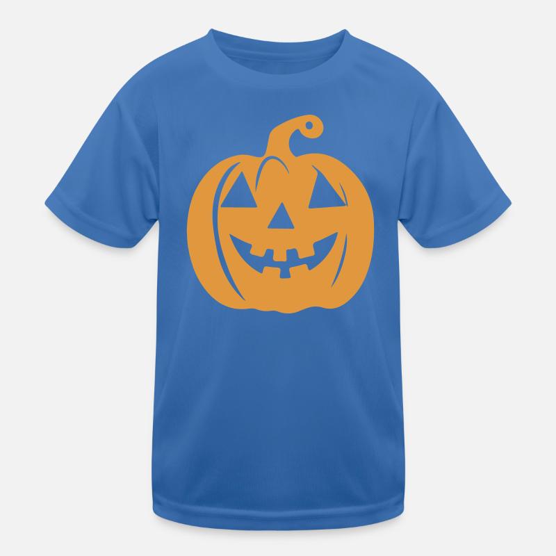 Pumpkin Face Halloween Pattern Kids Functional T-Shirt