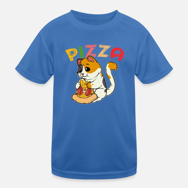 Pizza Cat : Chaton mignon avec du salami de pizza T-shirt sport Enfant