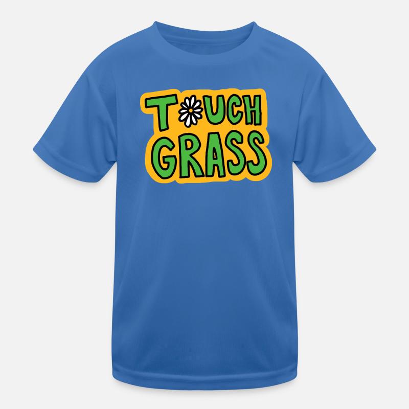 Retro "Touch Grass" Gänseblümchen Kinder Funktions-T-Shirt