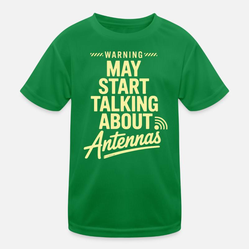 Retro Tech Satire Antenne Gesprächsplakat Kinder Funktions-T-Shirt