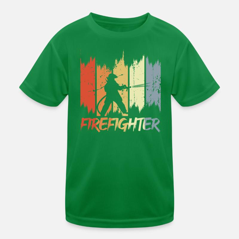 Fire Brigade Retro Look Kids Functional T-Shirt
