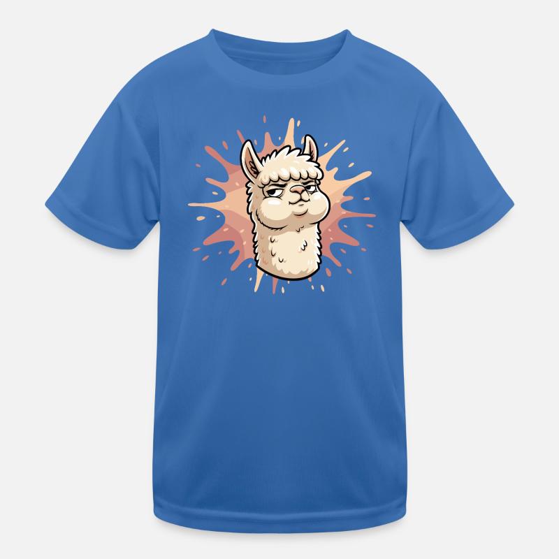 Selbstbewusste Llama Splash Kinder Funktions-T-Shirt