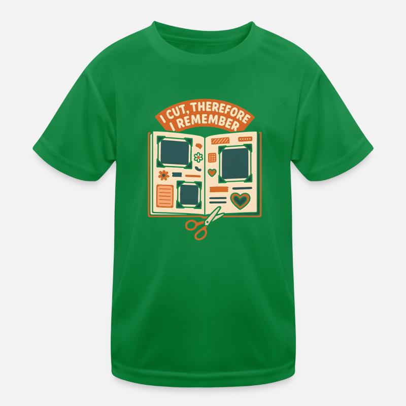 Ich schneide | Scrapbooking Basteln Kinder Funktions-T-Shirt
