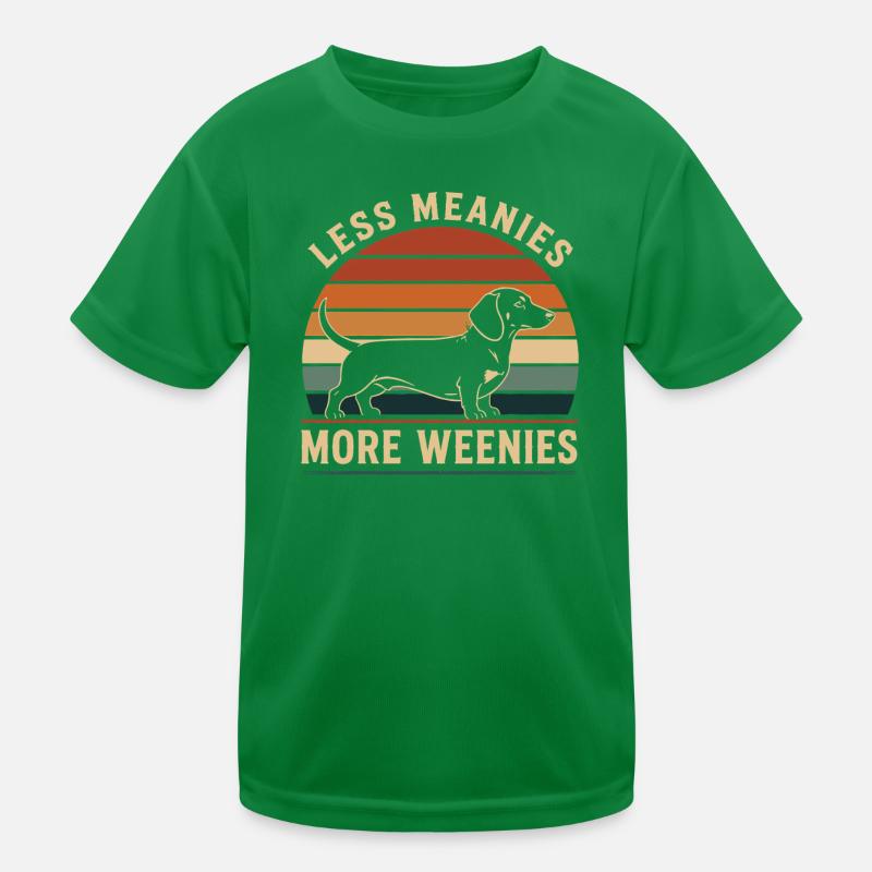 Humour rétro de coucher de soleil sur le teckel T-shirt sport Enfant