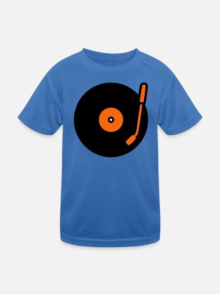Retro Audio Vinyl Record Tonearm - Kids Functional T-Shirt - royal blue