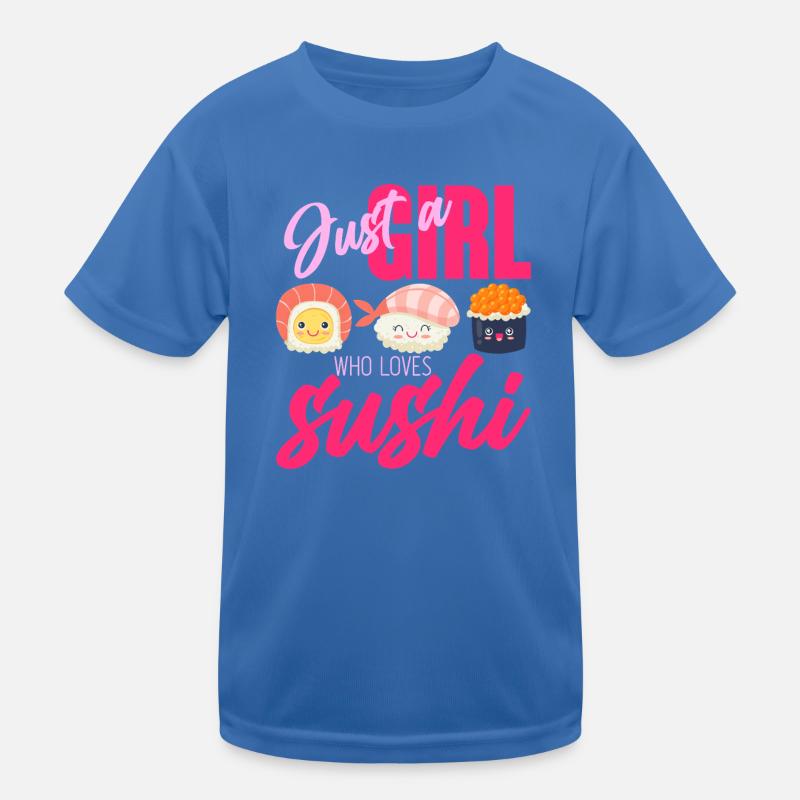 Nur ein Mädchen, das Sushi liebt Kinder Funktions-T-Shirt