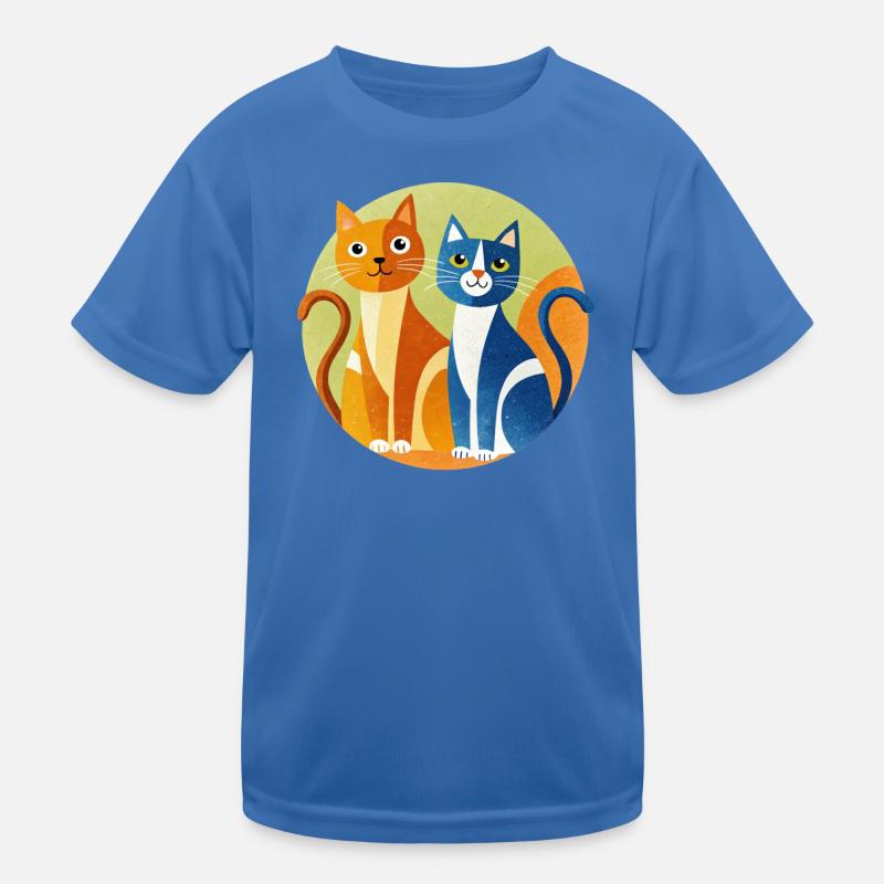 Circle Cats Duo Kinder Funktions-T-Shirt