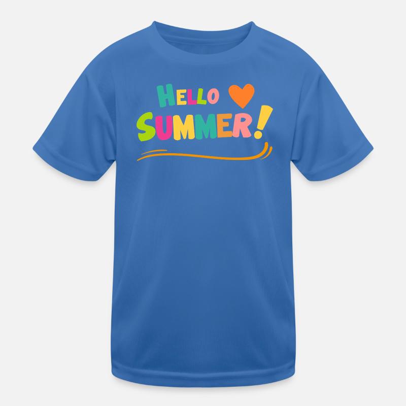 Hello Summer Farbexplosion Kinder Funktions-T-Shirt