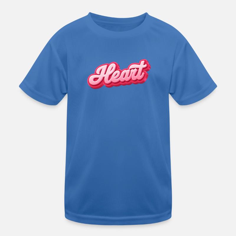 Heartbeat Script Lettering Kids Functional T-Shirt