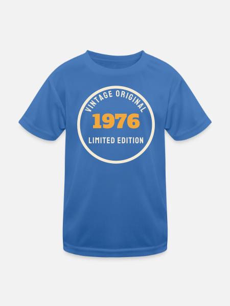 Vintage 1976 Original Limited Edition 50. Geburtst - Kinder Funktions-T-Shirt - Königsblau - Vorne