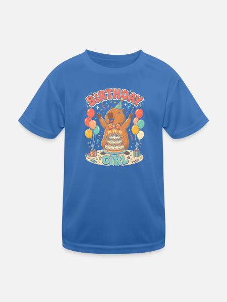 Capybara Birthday Girl Geburtstag Mädchenparty - Kinder Funktions-T-Shirt - Königsblau
