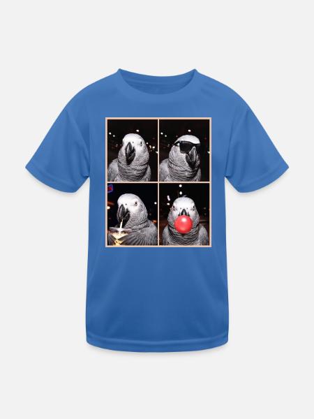 Graupapageien Graupapagei - Kinder Funktions-T-Shirt - Königsblau