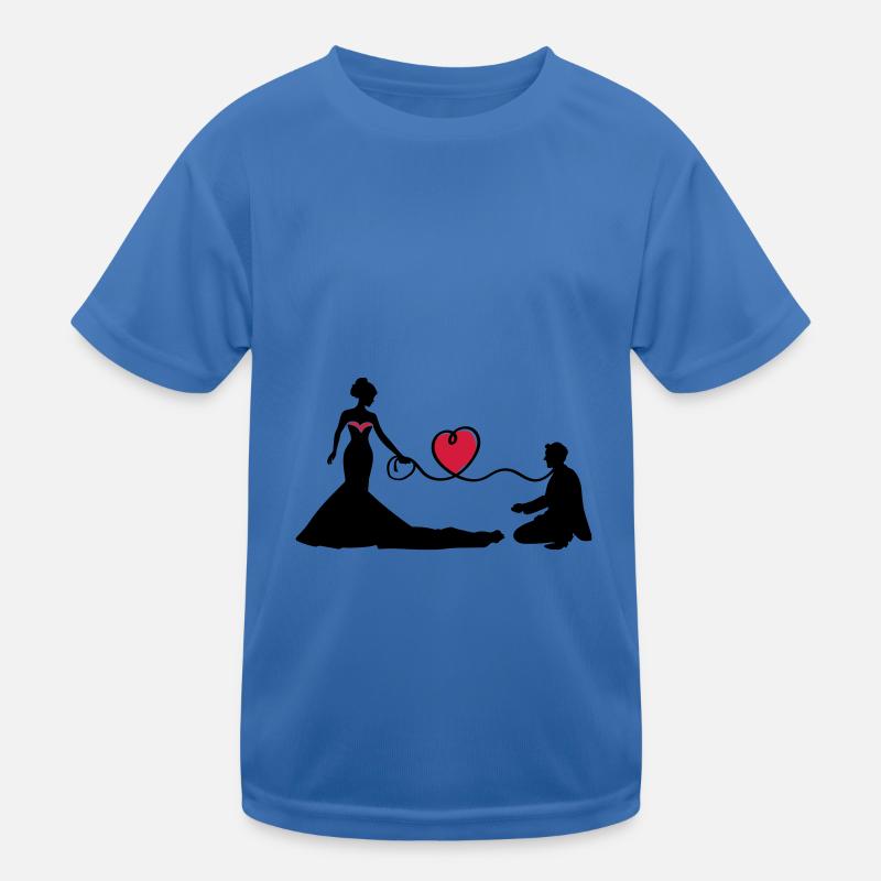 Bruiloft pasgetrouwden linnen hart Functioneel T-shirt voor kinderen