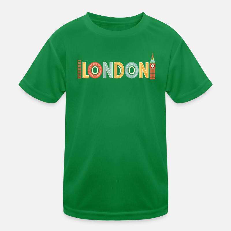 Londres rétro multicolore T-shirt sport Enfant