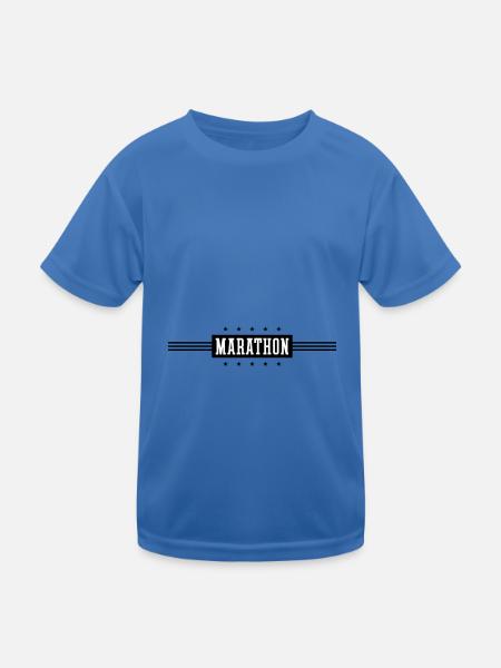 Marathon Running - T-shirt sport Enfant - bleu roi - Devant