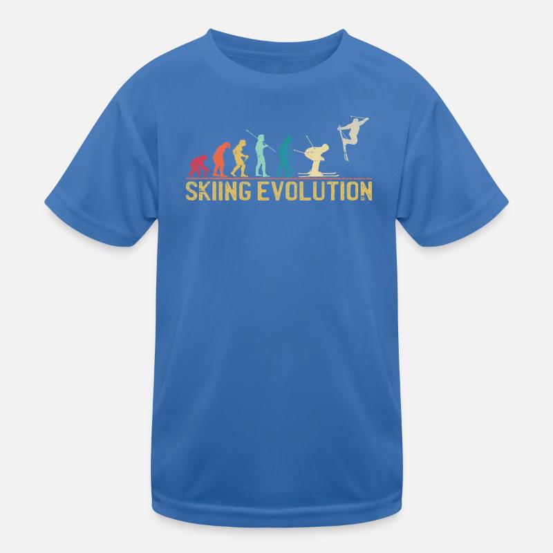 Ski-Evolution: Von den ersten Schritten zum Freestyle Kinder Funktions-T-Shirt