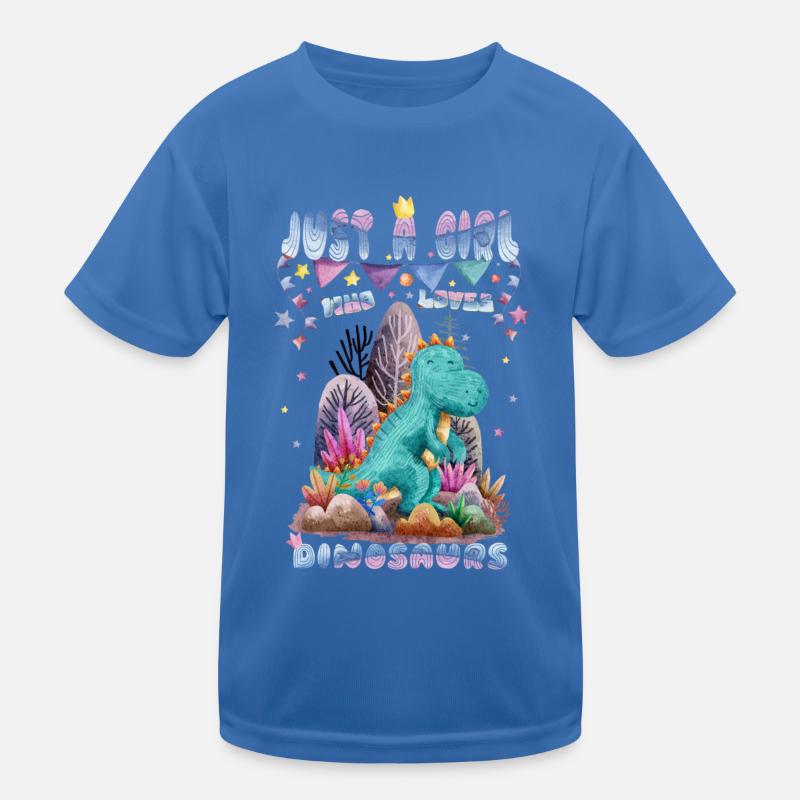 Nur ein Mädchen, das Dinosaurier liebt Dino Kinder Funktions-T-Shirt