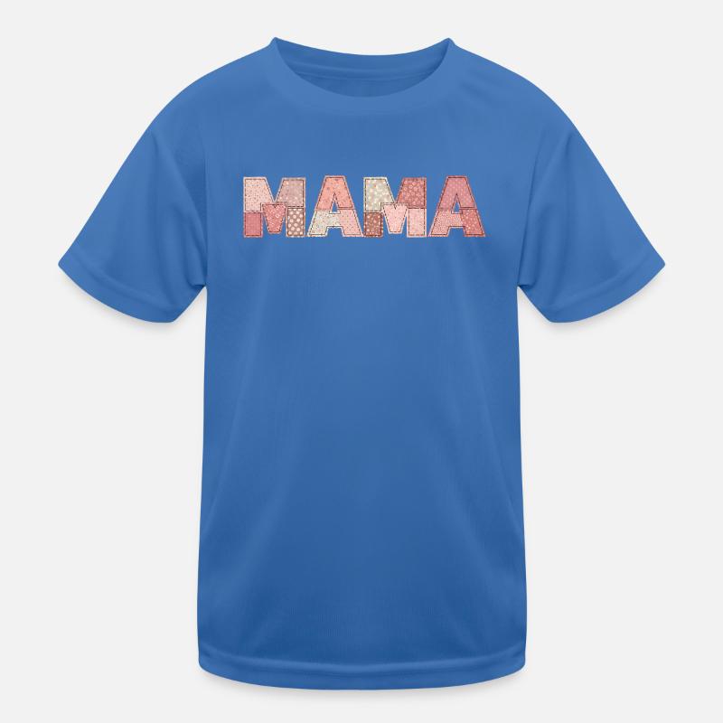 Patchwork Mama Geschenk für Mutter zum Geburtstag Kinder Funktions-T-Shirt