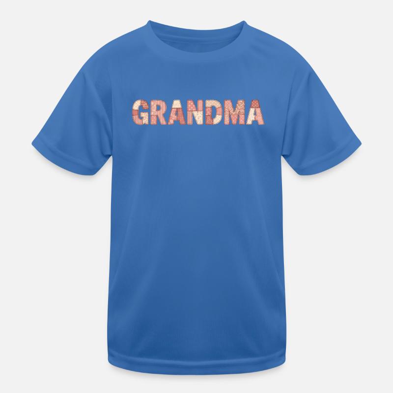 Grandma Patchwork Blumen Muster Geschenk Kinder Funktions-T-Shirt