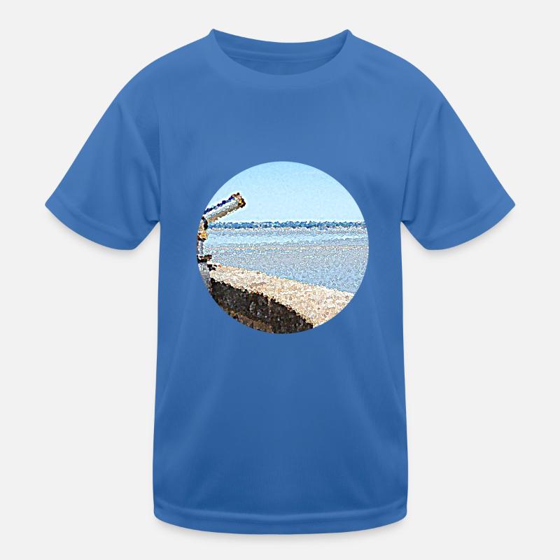 Distant ocean view Kids Functional T-Shirt