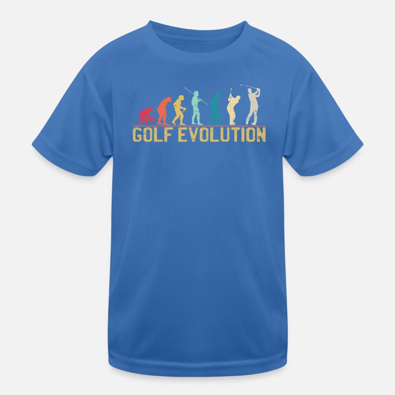 Golf Evolution Silhouette Design Kinder Funktions-T-Shirt