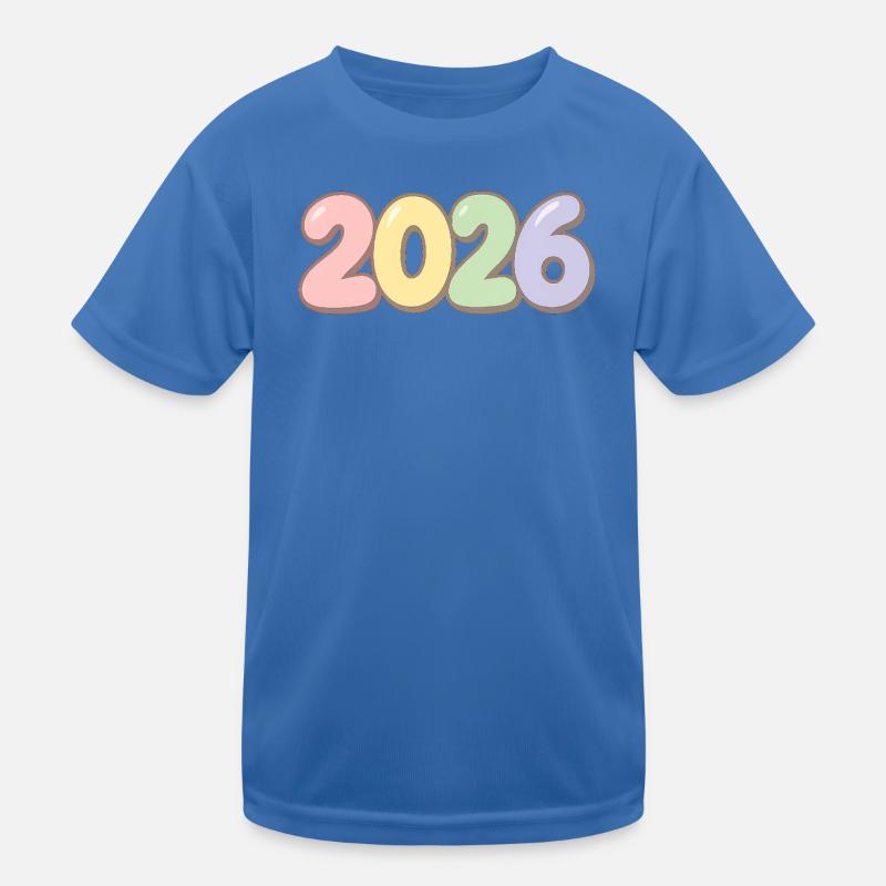 Pastel colored year 2026 Kids Functional T-Shirt