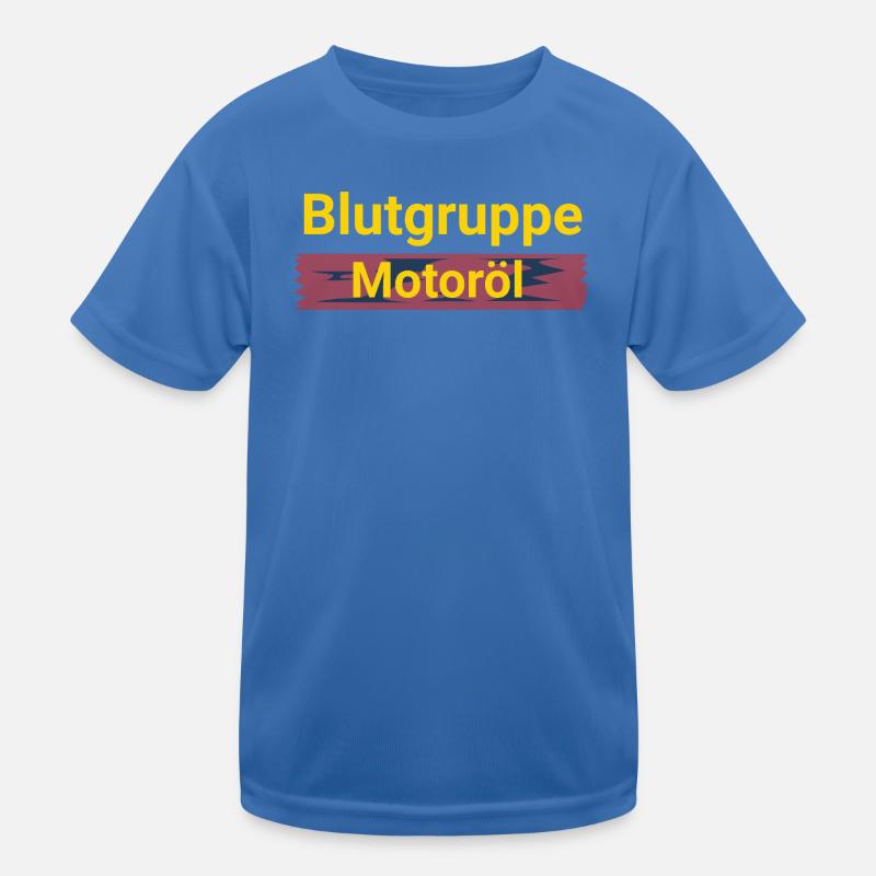 Blood type engine oil Kids Functional T-Shirt