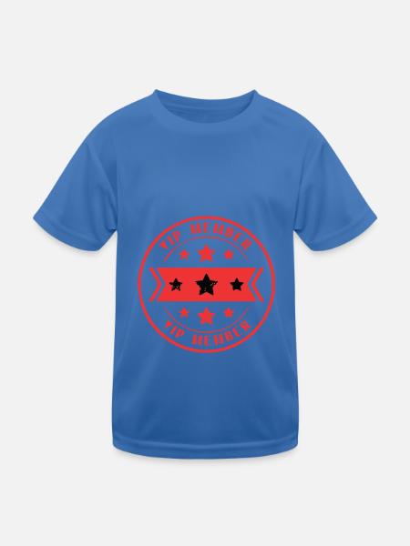 Vip Member Stamp - Kids Functional T-Shirt - royal blue - Front