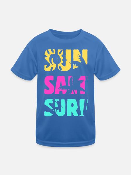 Sun Salt Surf Sommer - Kinder Funktions-T-Shirt - Königsblau