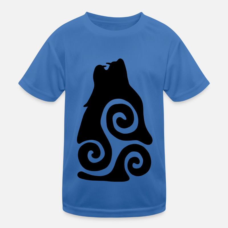 Wolf Tribal Howling Kids Functional T-Shirt