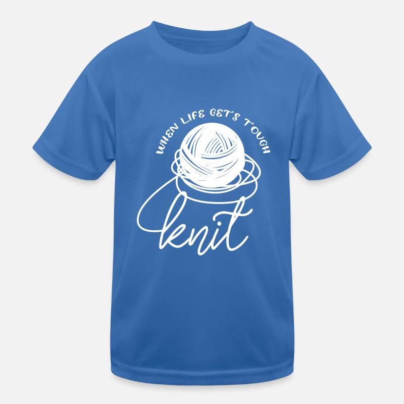 Knitting - knitting - knitting needles - wool Kids Functional T-Shirt