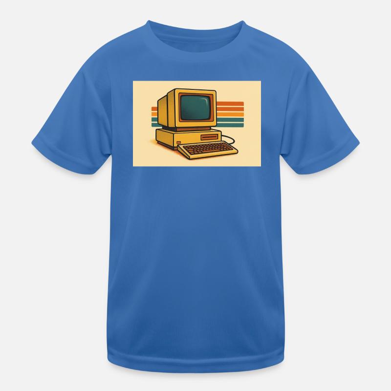Retro Computer 80s - Kids Functional T-Shirt - royal blue
