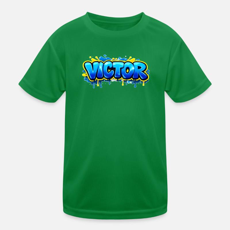 VICTOR GRAFFITI NAME FOR PERFECT GIFT PRINTABLE  T-shirt sport Enfant