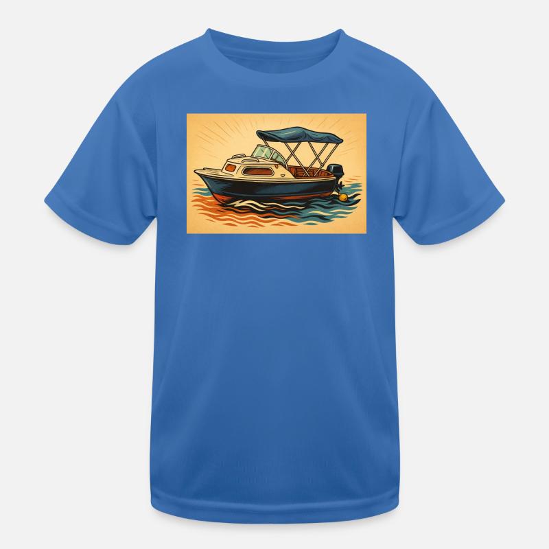 Motorboot Urlaubsfeeling Kinder Funktions-T-Shirt