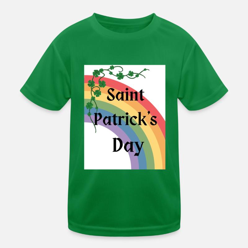 Saint Patrick's Day with rainbow Kids Functional T-Shirt