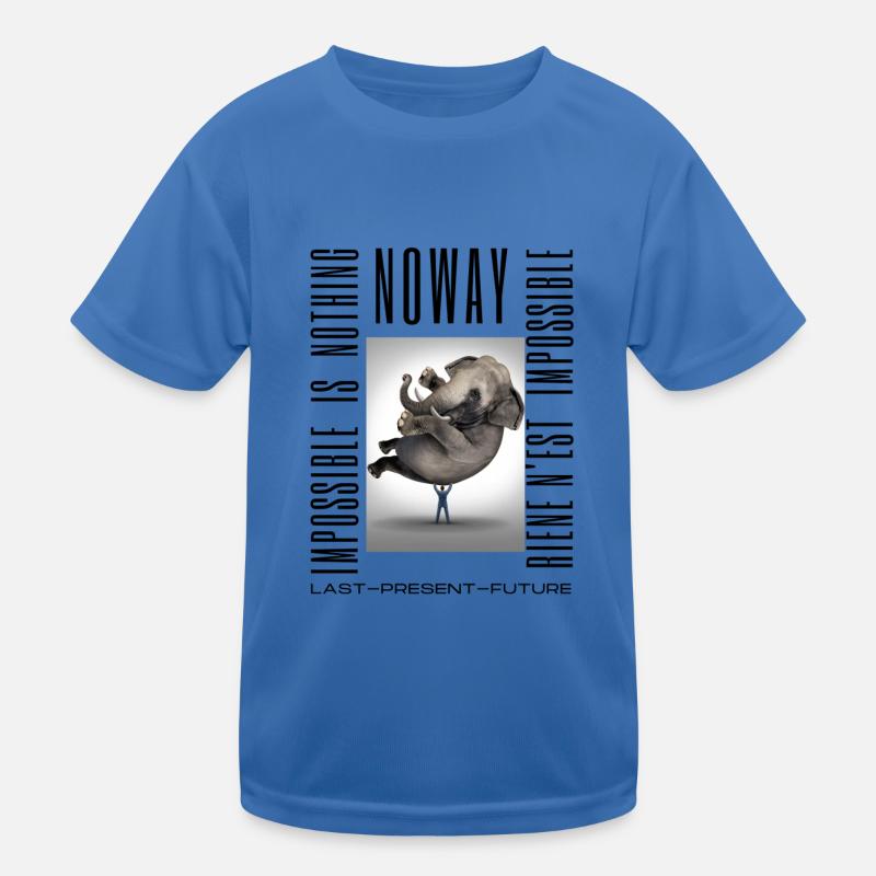 Noway - Nothing is impossible - Kids Functional T-Shirt - royal blue