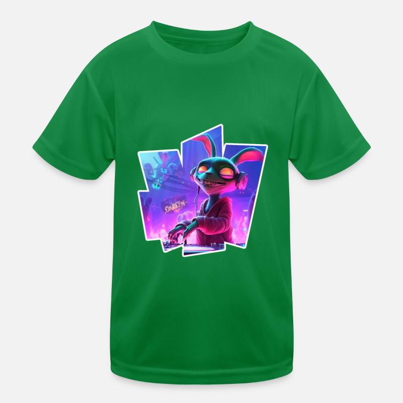 Rabbit Dj Kinder Funktions-T-Shirt