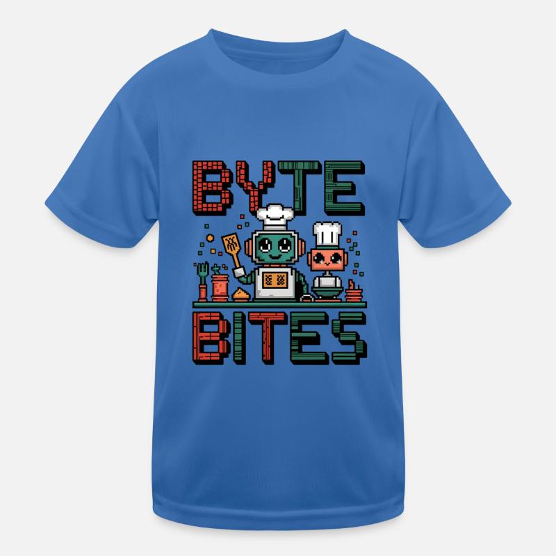 Byte Bites – Niedliche Pixel-Roboterköche, die Spaß kochen Kinder Funktions-T-Shirt