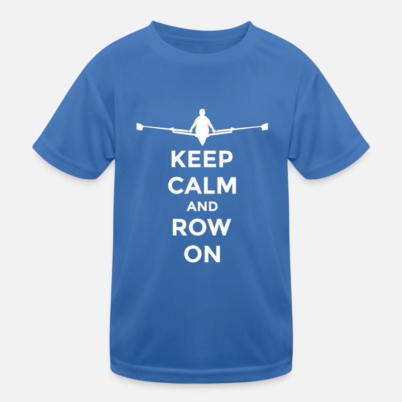 keep calm and row on club rowing Boot Kids Functional T-Shirt