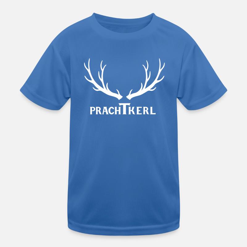 Prachtkerl Hirschgeweih Geschenk - Idee - Kinder Funktions-T-Shirt - Königsblau