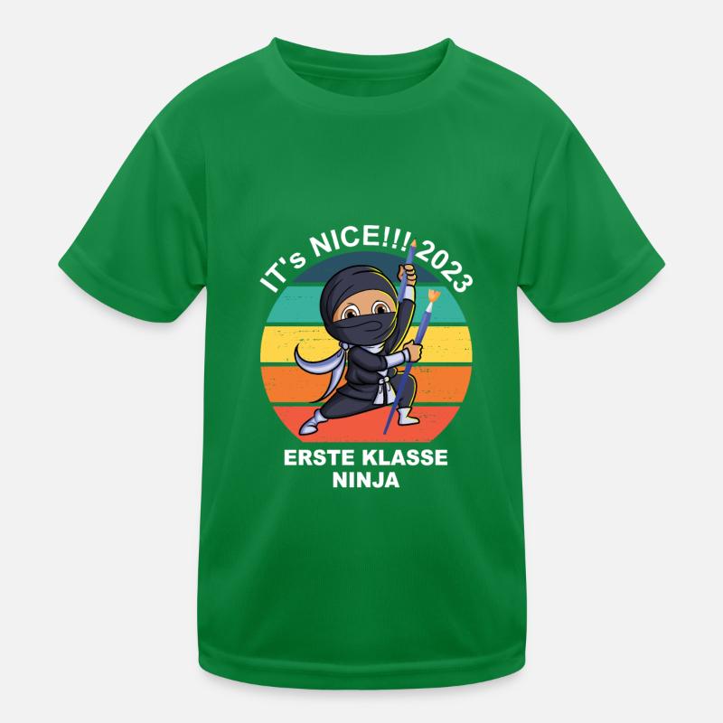 Nice 2023 - Erste Klasse Ninja Kinder Funktions-T-Shirt
