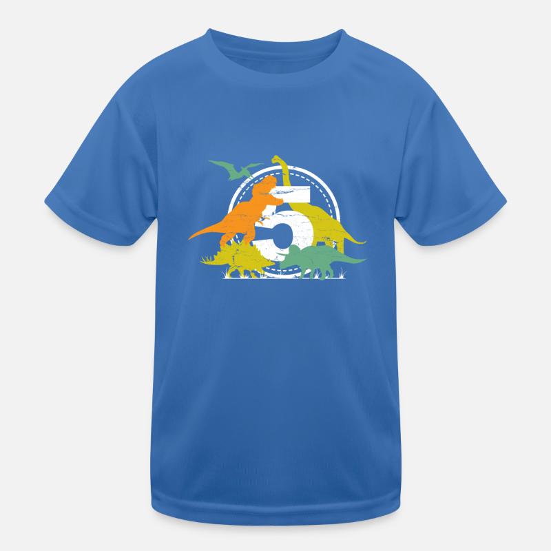 5. Geburtstag - Dinosaurier Dino Geschenk Kinder Funktions-T-Shirt